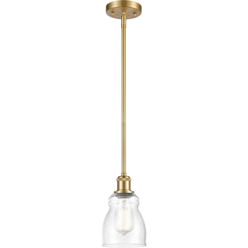 Ballston Ellery 1 Light 5 inch Satin Gold Pendant Ceiling Light in Seedy Glass, Ballston