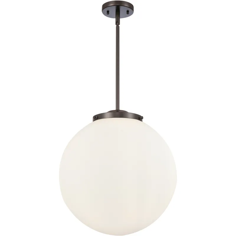 Franklin Restoration Beacon LED 16 inch Oil Rubbed Bronze Statement Pendant Ceiling Light in Matte White