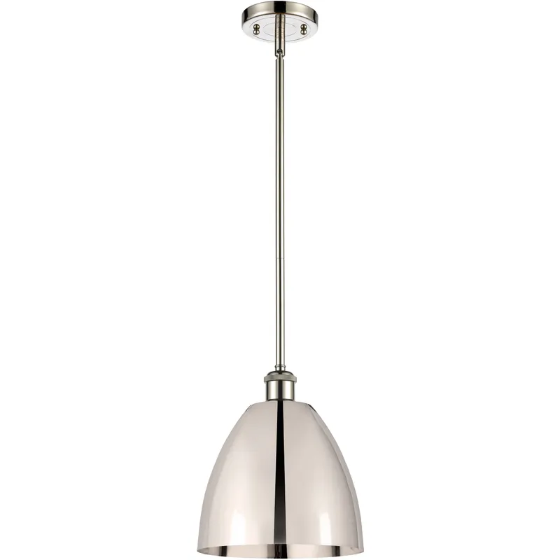 Ballston Dome LED 9 inch Polished Nickel Pendant Ceiling Light