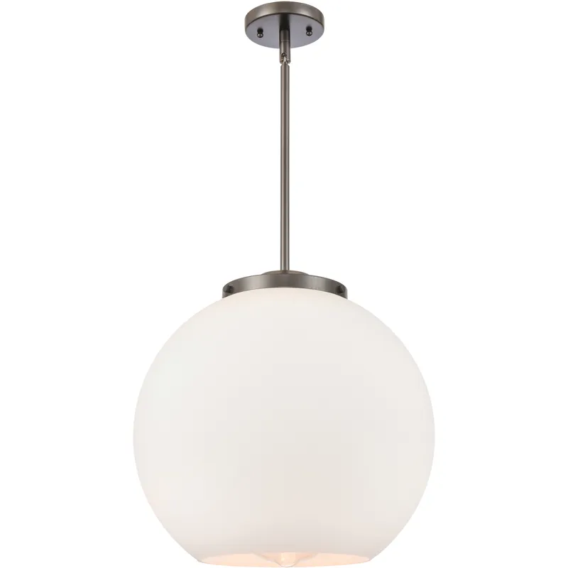 Ballston Athens LED 15.75 inch Oil Rubbed Bronze Pendant Ceiling Light in Matte White