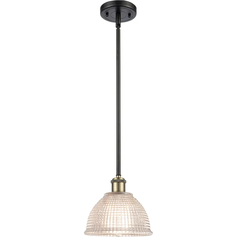 Ballston Arietta LED 8 inch Black Antique Brass Pendant Ceiling Light, Ballston