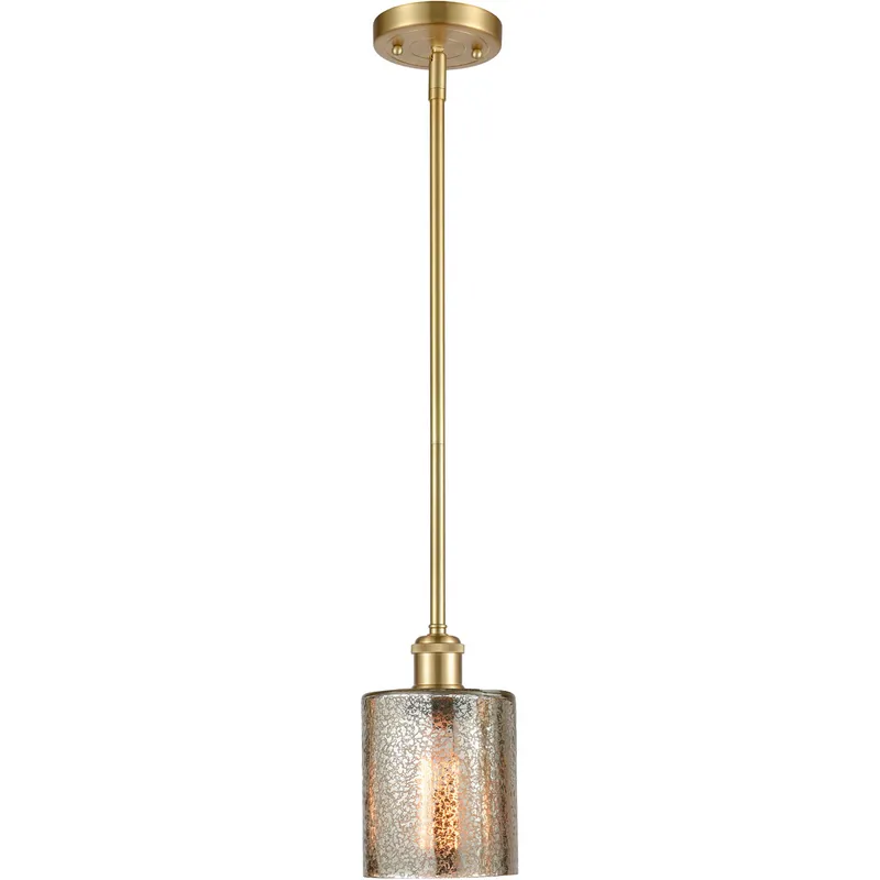 Ballston Cobbleskill 1 Light 5 inch Satin Gold Pendant Ceiling Light in Mercury Glass, Ballston