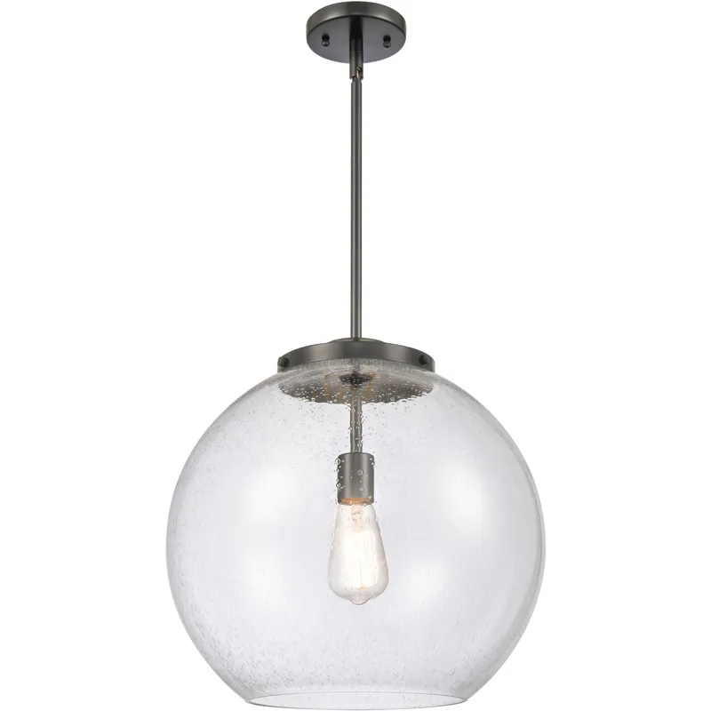 Ballston Athens LED 15.75 inch Matte Black Pendant Ceiling Light in Seedy