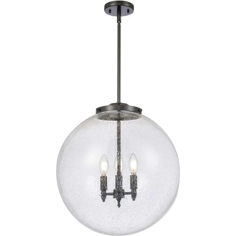Franklin Restoration Beacon LED 18 inch Matte Black Statement Pendant Ceiling Light in Seedy