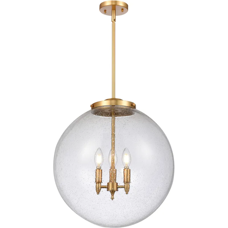 Franklin Restoration Beacon LED 18 inch Satin Gold Statement Pendant Ceiling Light in Seedy