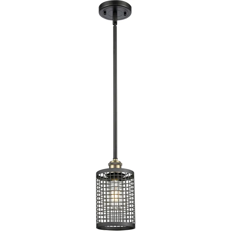 Nestbrook 1 Light 4.75 inch Black Antique Brass Pendant Ceiling Light in Matte Black