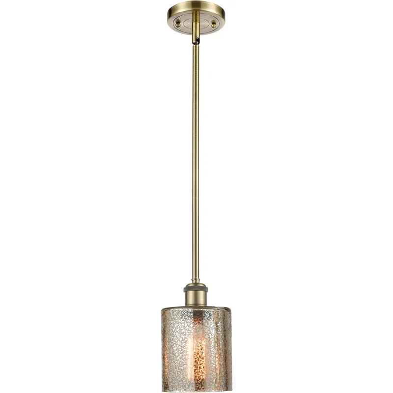 Ballston Cobbleskill 1 Light 5 inch Antique Brass Pendant Ceiling Light in Incandescent, Mercury Glass, Ballston