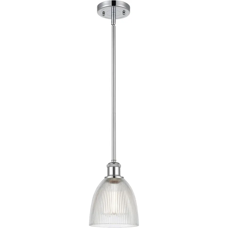 Ballston Castile 1 Light 6 inch Polished Chrome Pendant Ceiling Light in Clear Glass, Ballston