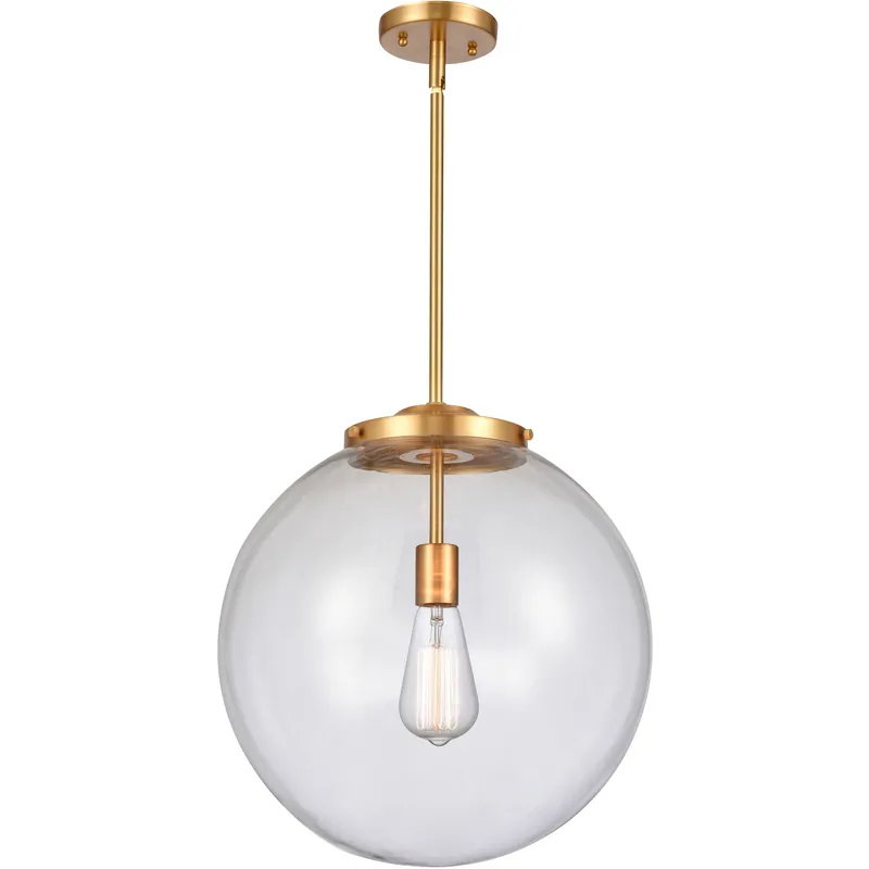 Franklin Restoration Beacon LED 16 inch Satin Gold Pendant Ceiling Light in Clear