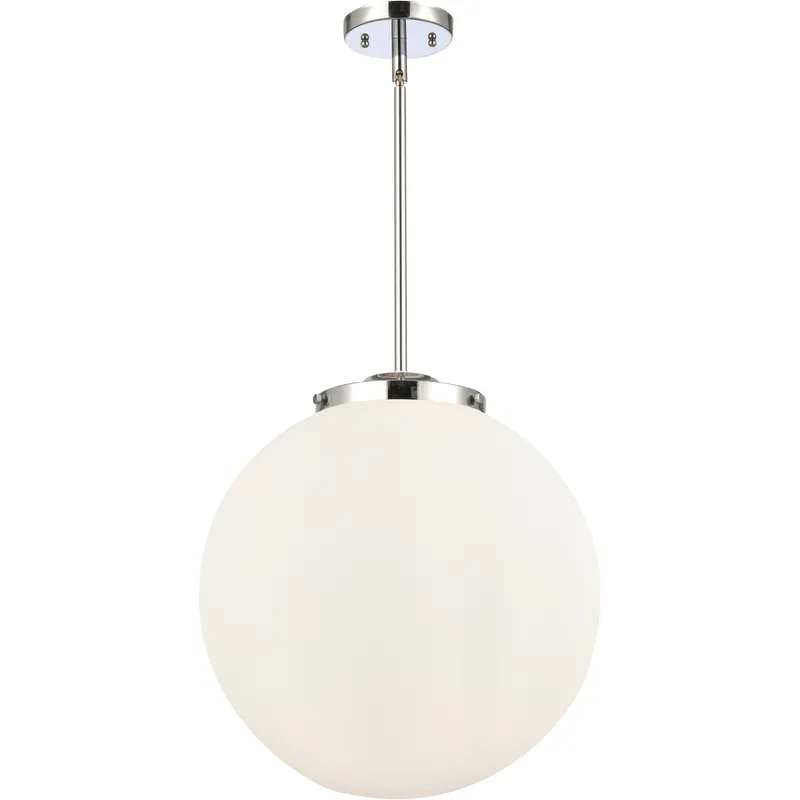 Franklin Restoration Beacon 3 Light 16 inch Polished Chrome Statement Pendant Ceiling Light in Incandescent, Matte White