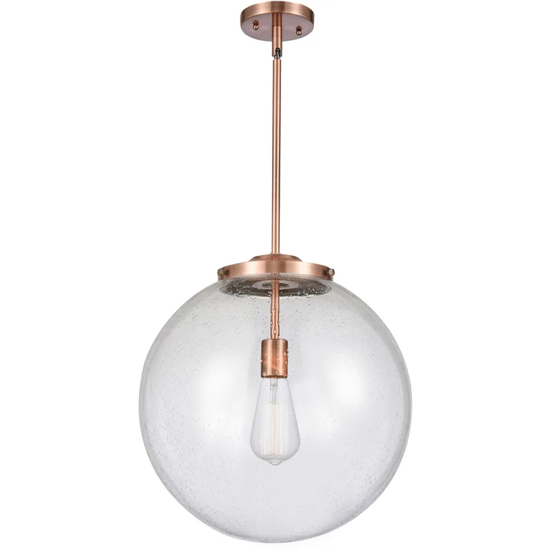 Franklin Restoration Beacon 1 Light 16 inch Antique Copper Pendant Ceiling Light in Incandescent, Seedy