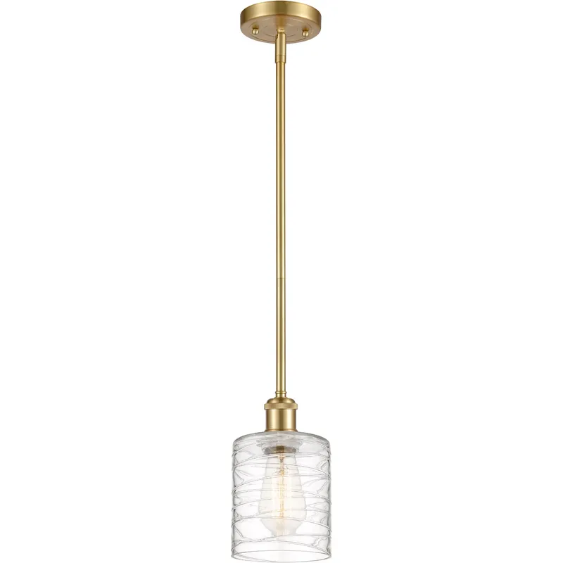 Ballston Cobbleskill 1 Light 5 inch Satin Gold Mini Pendant Ceiling Light