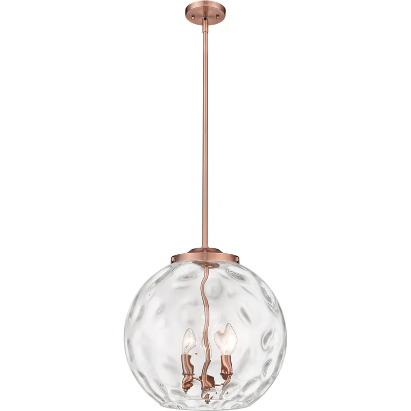 Ballston Athens Water Glass LED 15.75 inch Antique Copper Statement Pendant Ceiling Light