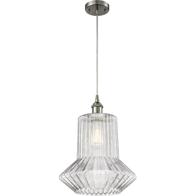 Ballston Springwater 1 Light 12 inch Brushed Satin Nickel Pendant Ceiling Light, Ballston
