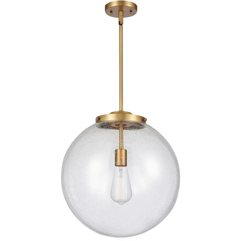 Franklin Restoration Beacon 1 Light 16 inch Brushed Brass Pendant Ceiling Light in Incandescent, Seedy
