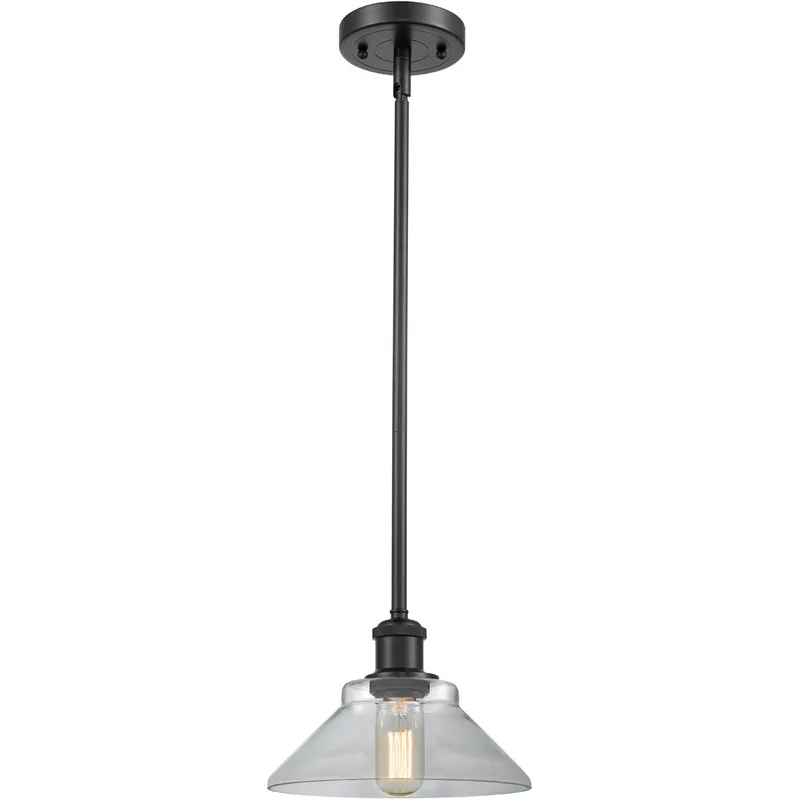 Ballston Orwell 1 Light 8 inch Matte Black Pendant Ceiling Light in Clear Glass, Ballston