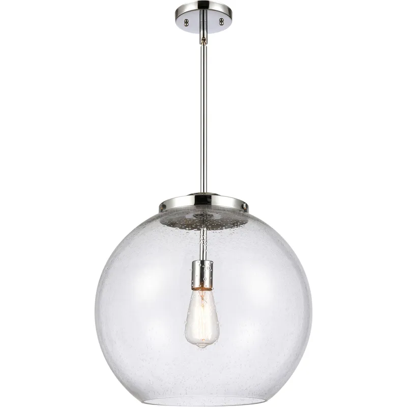 Ballston Athens 1 Light 15.75 inch Polished Chrome Pendant Ceiling Light in Incandescent, Seedy