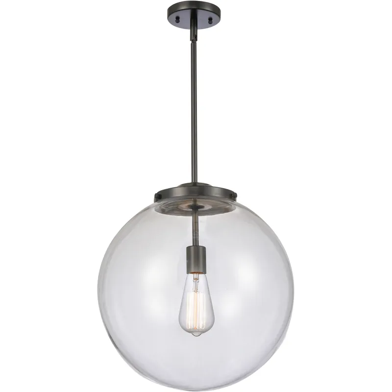 Franklin Restoration Beacon LED 16 inch Matte Black Pendant Ceiling Light in Clear