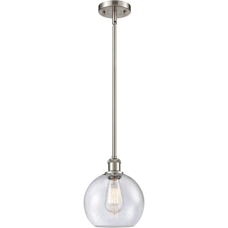 Ballston Athens LED 8 inch Brushed Satin Nickel Pendant Ceiling Light, Ballston