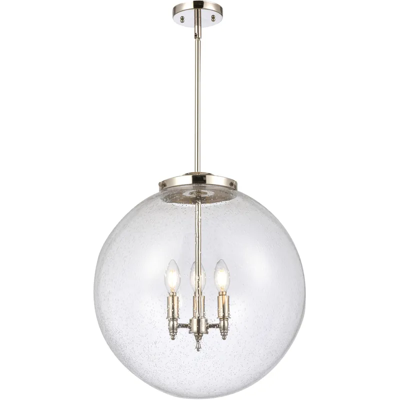 Franklin Restoration Beacon LED 18 inch Polished Nickel Statement Pendant Ceiling Light in Seedy