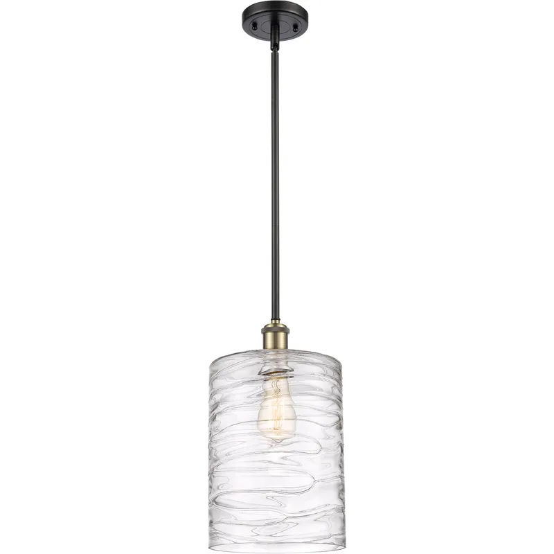 Ballston Cobbleskill 1 Light 9 inch Black Antique Brass Mini Pendant Ceiling Light