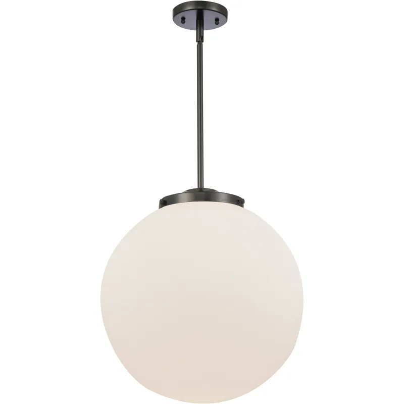 Franklin Restoration Beacon 1 Light 16 inch Matte Black Pendant Ceiling Light in Incandescent, Matte White