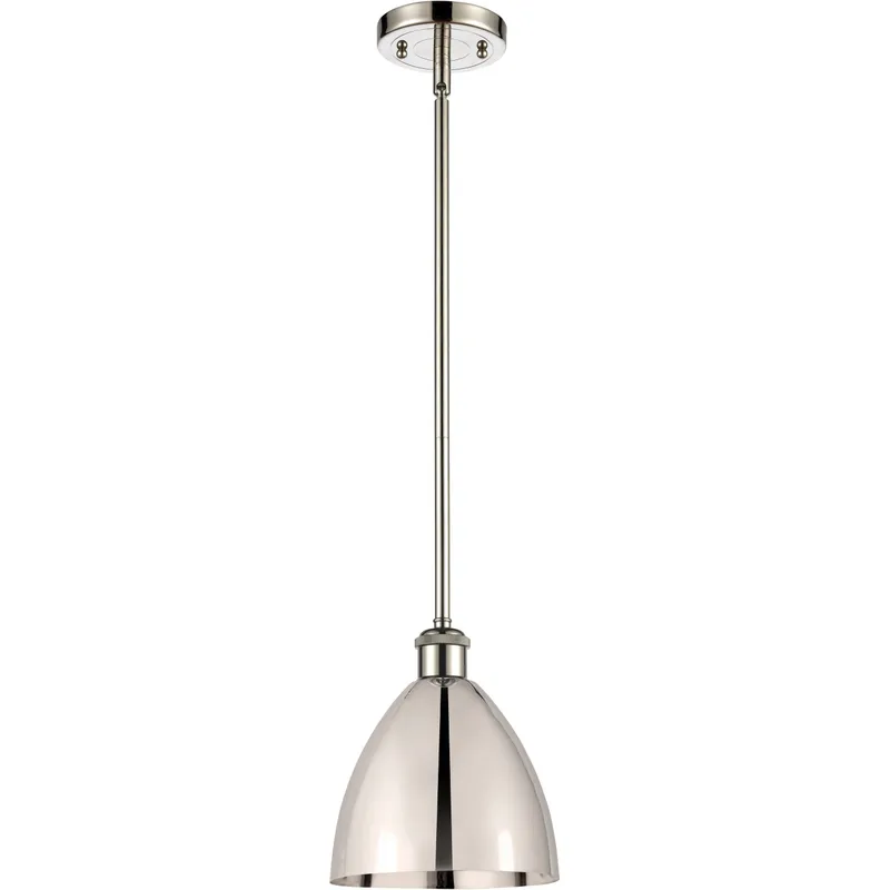 Ballston Dome LED 7.5 inch Polished Nickel Pendant Ceiling Light