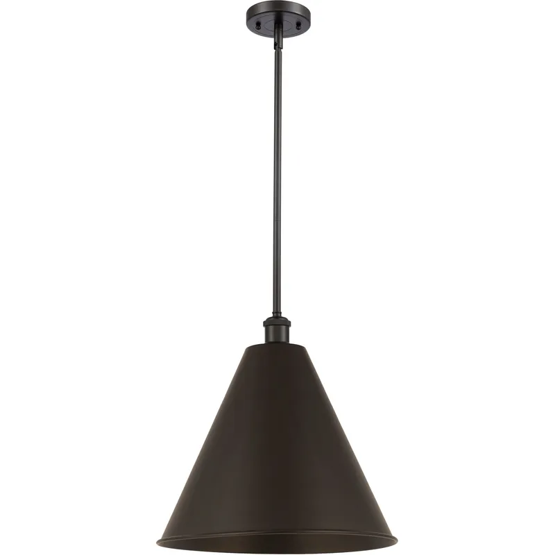 Ballston Cone 1 Light 16 inch Oil Rubbed Bronze Pendant Ceiling Light