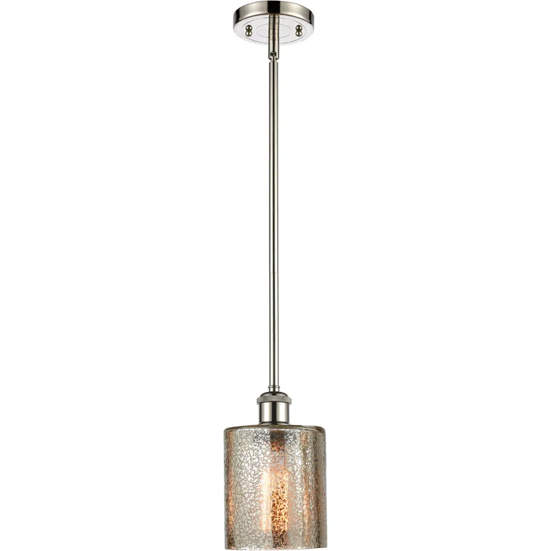Ballston Cobbleskill 1 Light 5 inch Polished Nickel Pendant Ceiling Light in Mercury Glass, Ballston