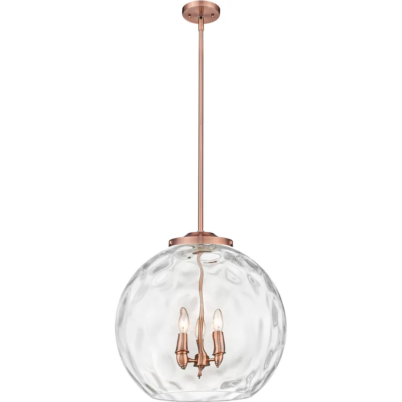 Ballston Athens Water Glass LED 17.88 inch Antique Copper Statement Pendant Ceiling Light