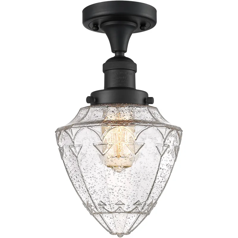 Franklin Restoration Bullet LED 7 inch Matte Black Semi-Flush Mount Ceiling Light
