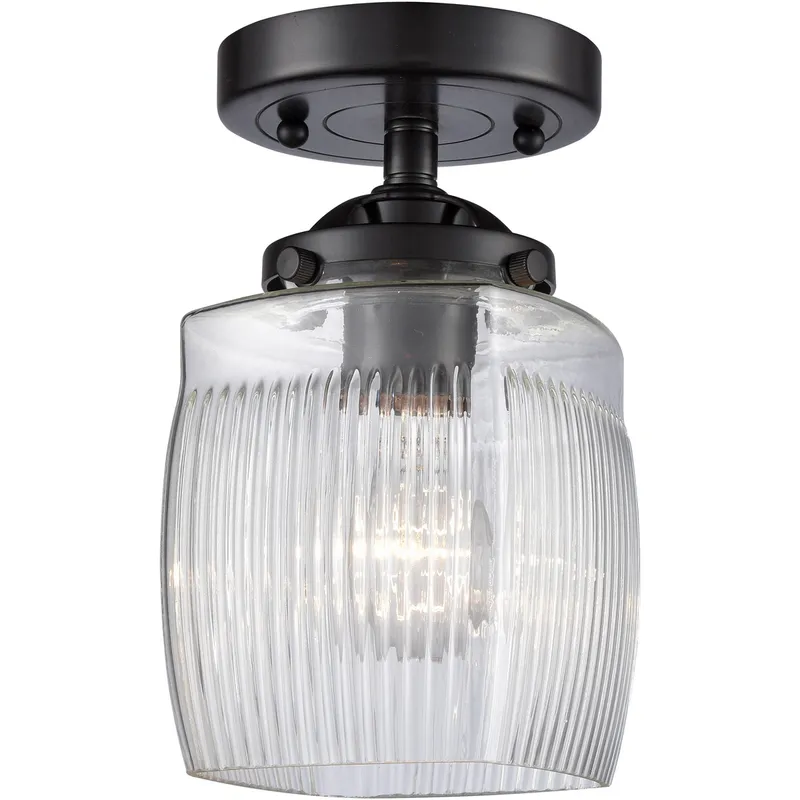 Nouveau Colton 1 Light 5.5 inch Oil Rubbed Bronze Semi-Flush Mount Ceiling Light, Nouveau