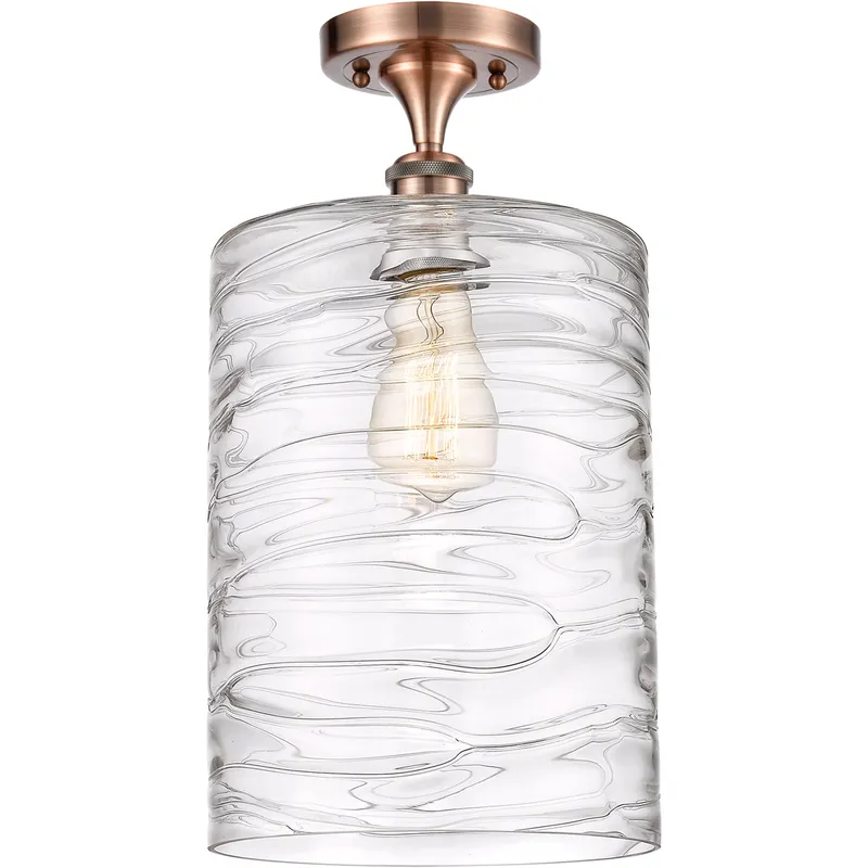 Ballston Cobbleskill 1 Light 9 inch Antique Copper Semi-Flush Mount Ceiling Light