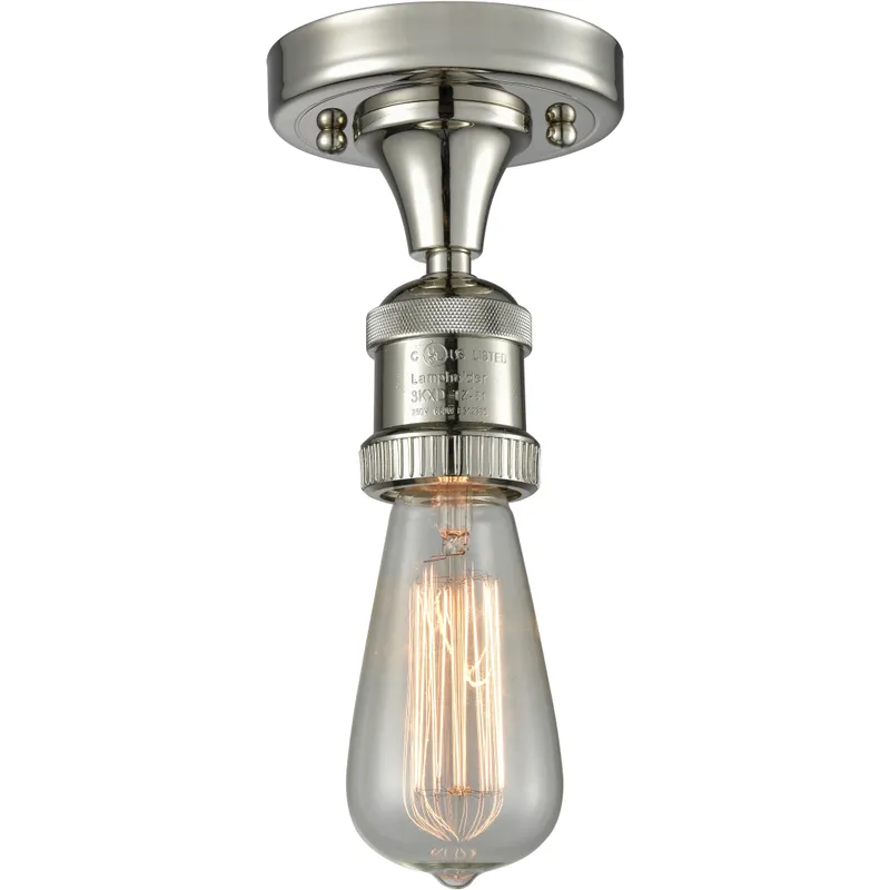 Franklin Restoration Bare Bulb LED 4.5 inch Polished Nickel Semi-Flush Mount Ceiling Light