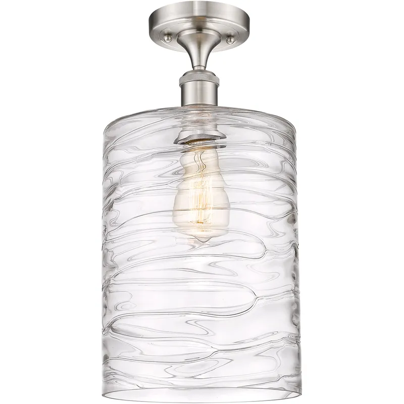 Ballston Cobbleskill 1 Light 9 inch Brushed Satin Nickel Semi-Flush Mount Ceiling Light