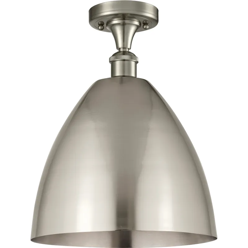 Ballston Dome 1 Light 12 inch Brushed Satin Nickel Semi-Flush Mount Ceiling Light