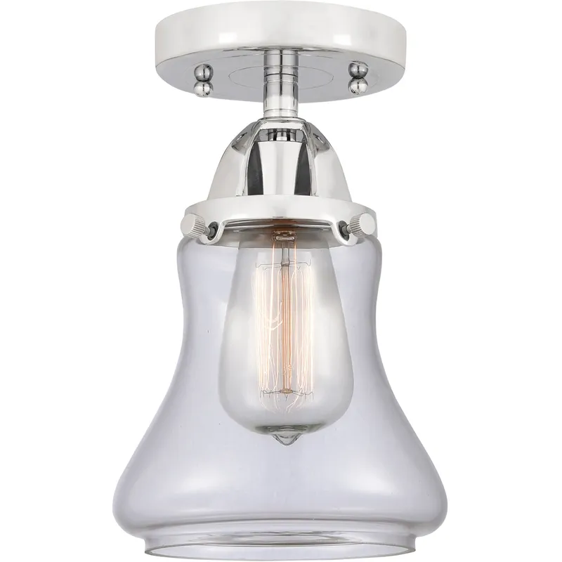 Nouveau 2 Bellmont 1 Light 6 inch Polished Chrome Semi-Flush Mount Ceiling Light in Clear Glass