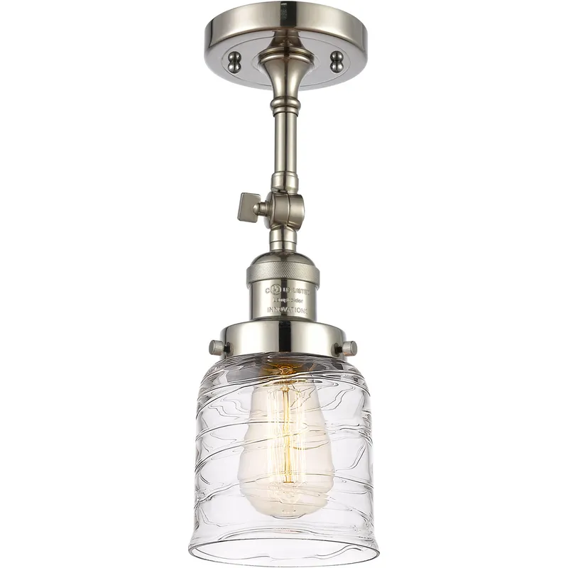 Franklin Restoration Bell 1 Light 5 inch Polished Nickel Semi-Flush Mount Ceiling Light
