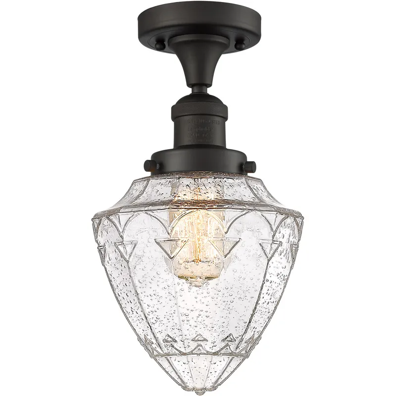 Franklin Restoration Bullet LED 7 inch Oil Rubbed Bronze Semi-Flush Mount Ceiling Light