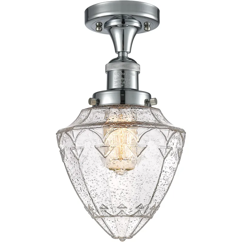 Franklin Restoration Bullet LED 7 inch Polished Chrome Semi-Flush Mount Ceiling Light