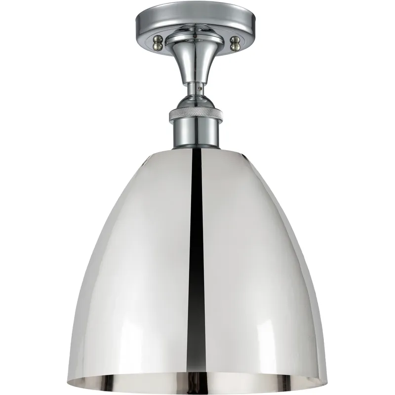 Ballston Dome 1 Light 9 inch Polished Chrome Semi-Flush Mount Ceiling Light