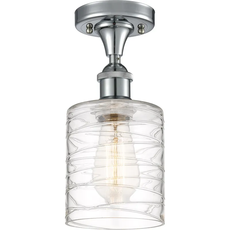 Ballston Cobbleskill 1 Light 5 inch Polished Chrome Semi-Flush Mount Ceiling Light