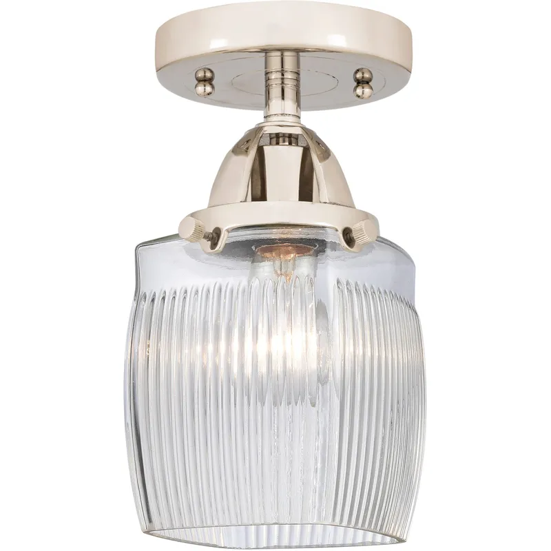 Nouveau 2 Colton LED 6 inch Polished Nickel Semi-Flush Mount Ceiling Light