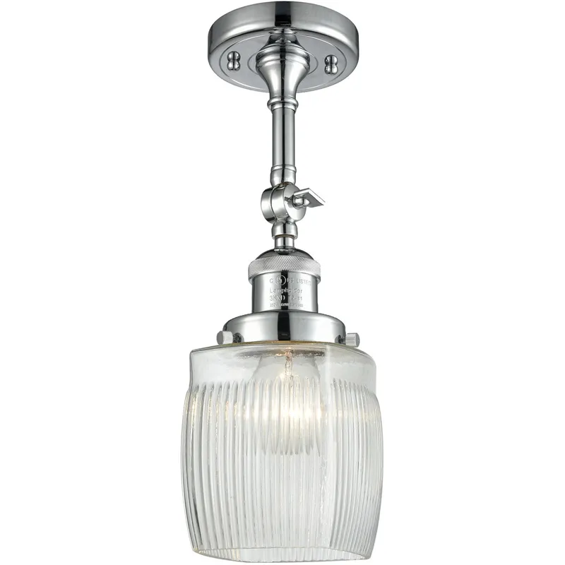 Franklin Restoration Colton 1 Light 6 inch Polished Chrome Semi-Flush Mount Ceiling Light, Franklin Restoration