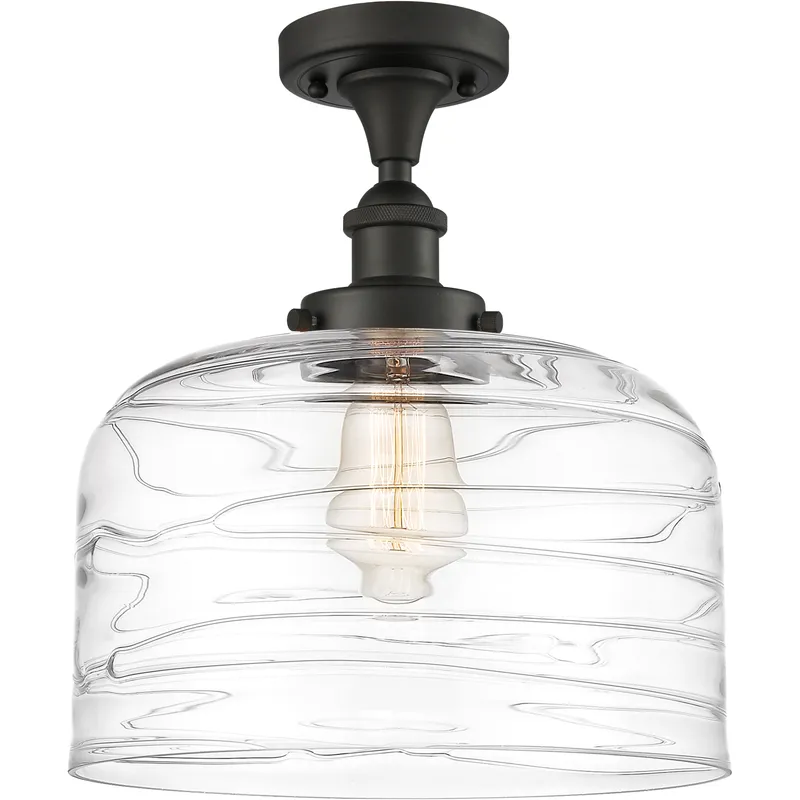 Ballston Bell 1 Light 8 inch Oil Rubbed Bronze Semi-Flush Mount Ceiling Light