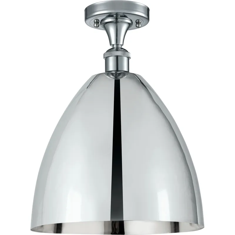 Ballston Dome 1 Light 12 inch Polished Chrome Semi-Flush Mount Ceiling Light