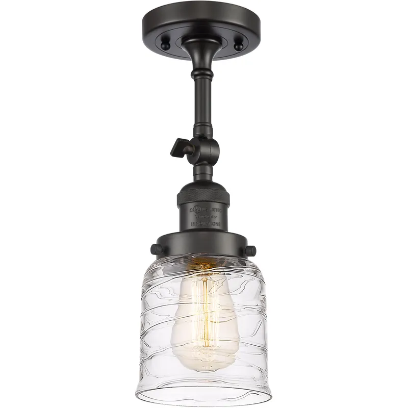 Franklin Restoration Bell 1 Light 5 inch Oil Rubbed Bronze Semi-Flush Mount Ceiling Light