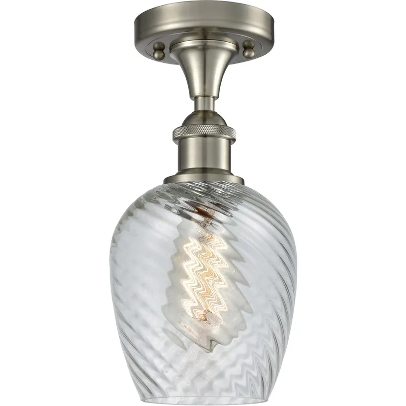 Ballston Salina 1 Light 5 inch Brushed Satin Nickel Flush Mount Ceiling Light, Ballston