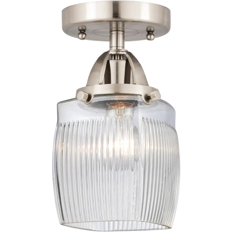 Nouveau 2 Colton LED 5.5 inch Brushed Satin Nickel Semi-Flush Mount Ceiling Light