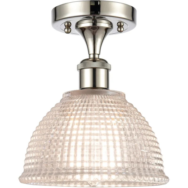 Ballston Arietta LED 8 inch Polished Nickel Semi-Flush Mount Ceiling Light, Ballston
